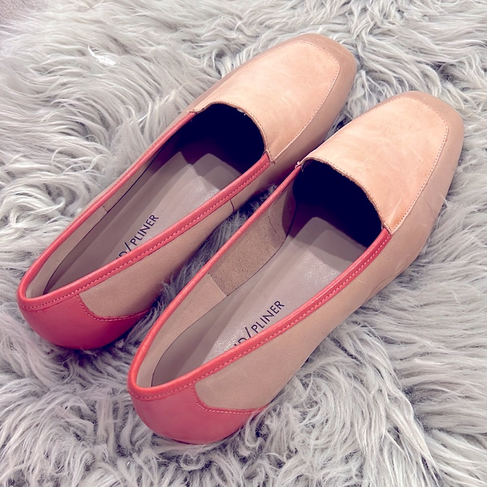 NWOT Donald Piner Blush Tri-Tone Color Block Sz 7 Flats / Loafers *Offer Me!